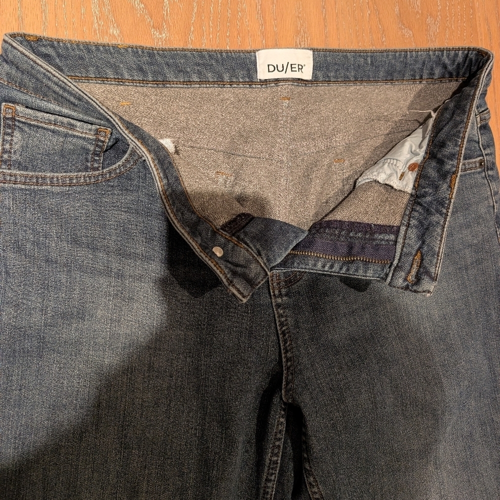 DU/ER DUER Fireside Jeans Womens 33x25 Stretch Fleece Lined - Picture 8 of 8